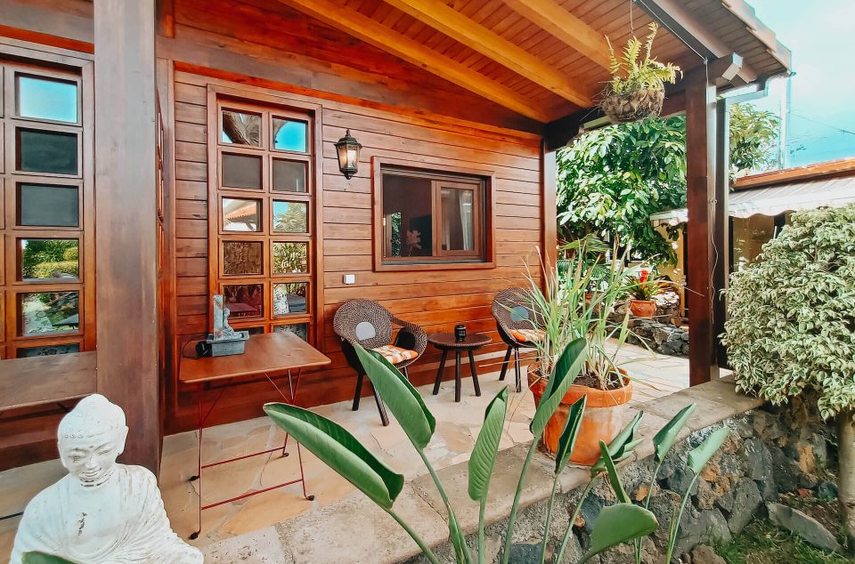 Cabaña de madera ecológica en la Finca Paraíso monturrio en Tenerife